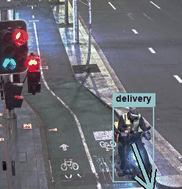 delivery rider heading
